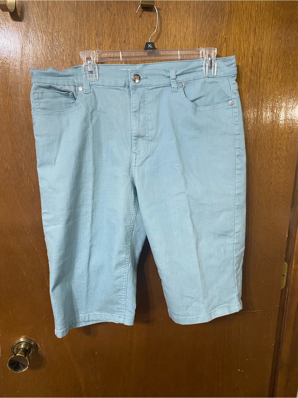 DG2 by Diane Gilman Light Blue Women's Bermuda Shorts